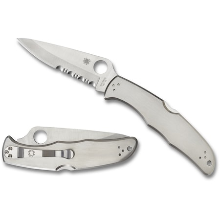 Spyderco 2024 Spyderco Endura 4 Stainless Combo SPY-C10PS
